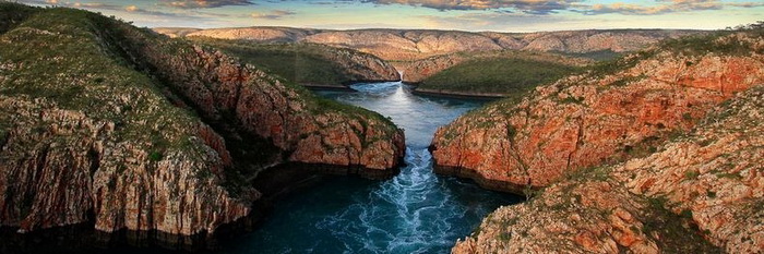 Фото природы. Горизонтальные водопады - природный феномен Австралии  (6 фото). водопады, горизонталь, австралия, феномен