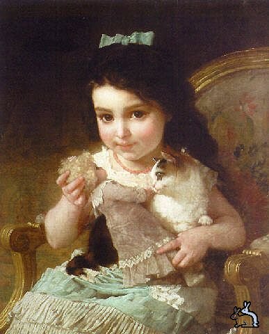 Emile Munier. Дети и коты.